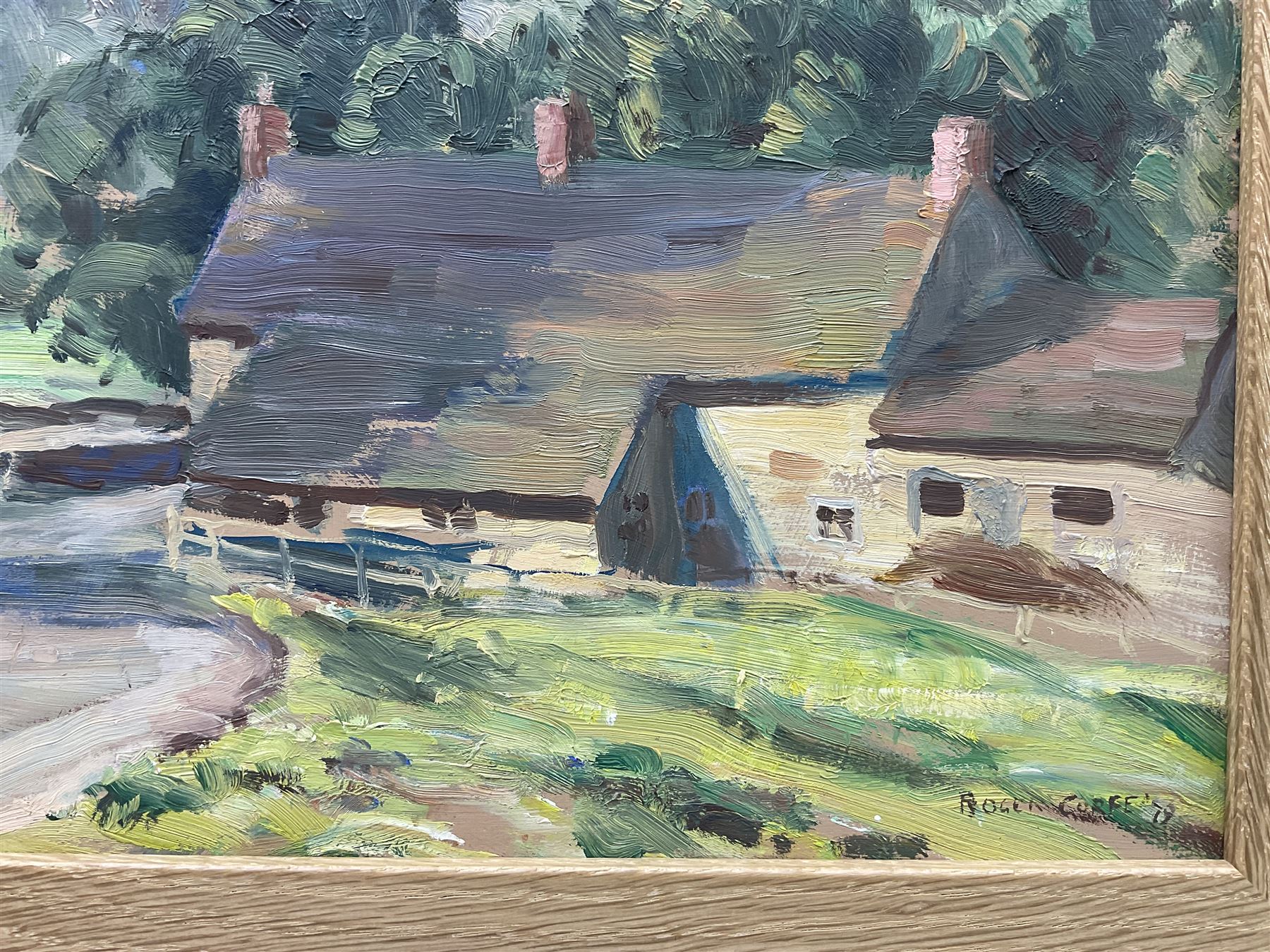 Roger Corfe (British 1912-2004): 'Thorpe - Near Dovedale', oil on board signed and dated '79, 30cm x 39cm 