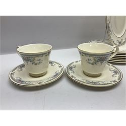 Minton Haddon Hall part tea wares, comprising cups, saucers, side plates etc, together with Royal Doulton Juliet pattern tea and dinner wares