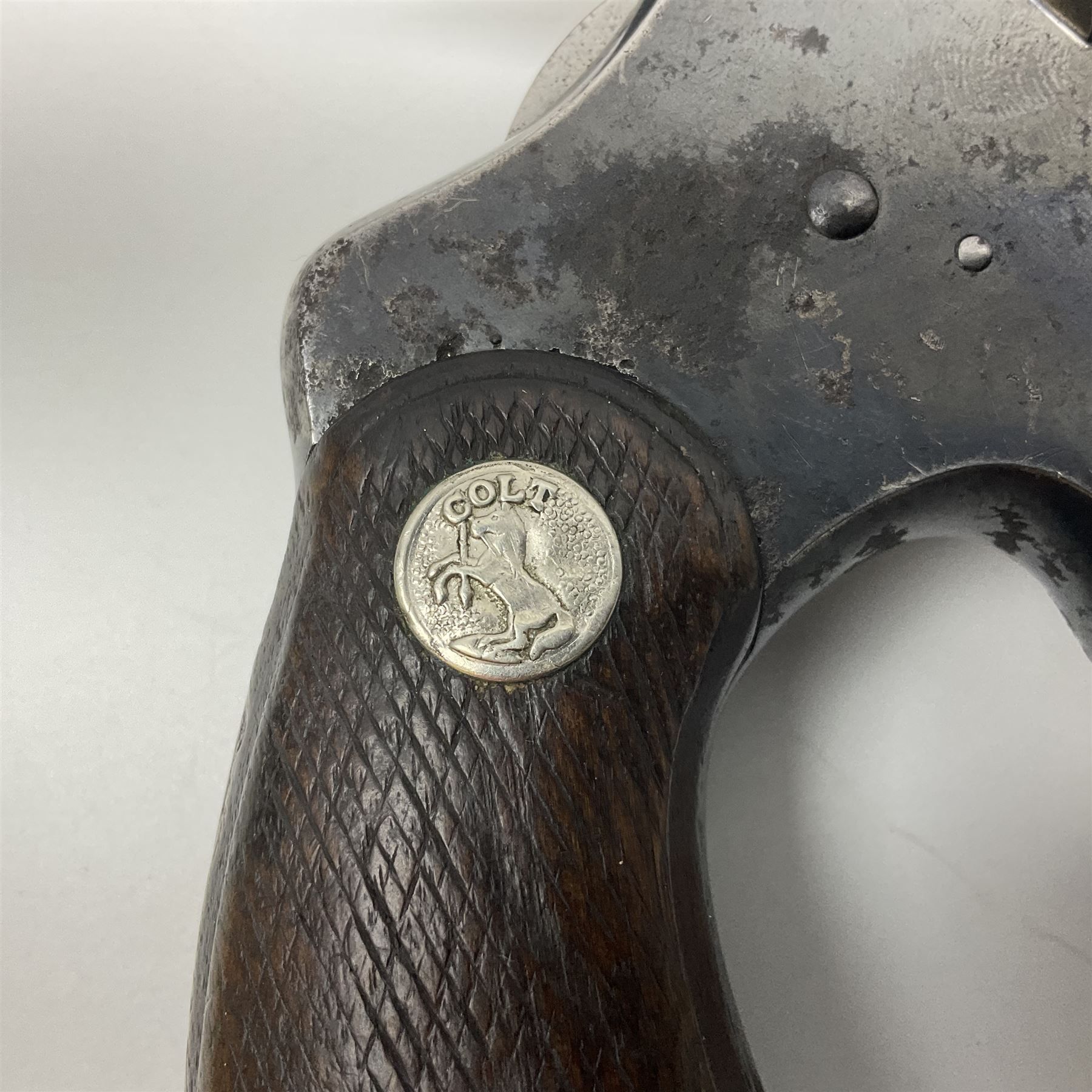 Deactivated Colt Official Police 38-200 six-shot revolver, the 13cm(5