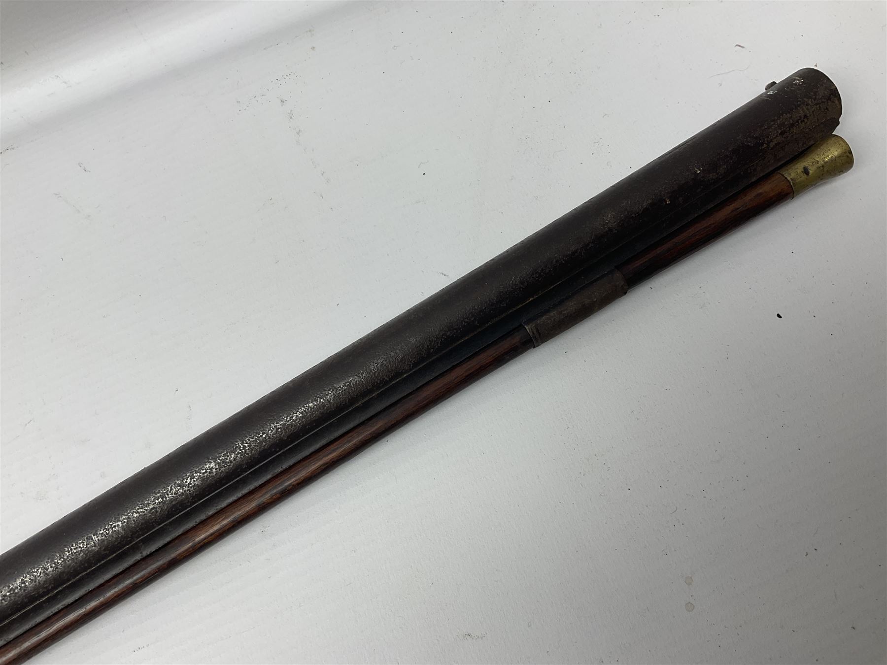 Early 19th century 20-bore flintlock converted to percussion fowling piece by Fisher, the 96.5cm(38
