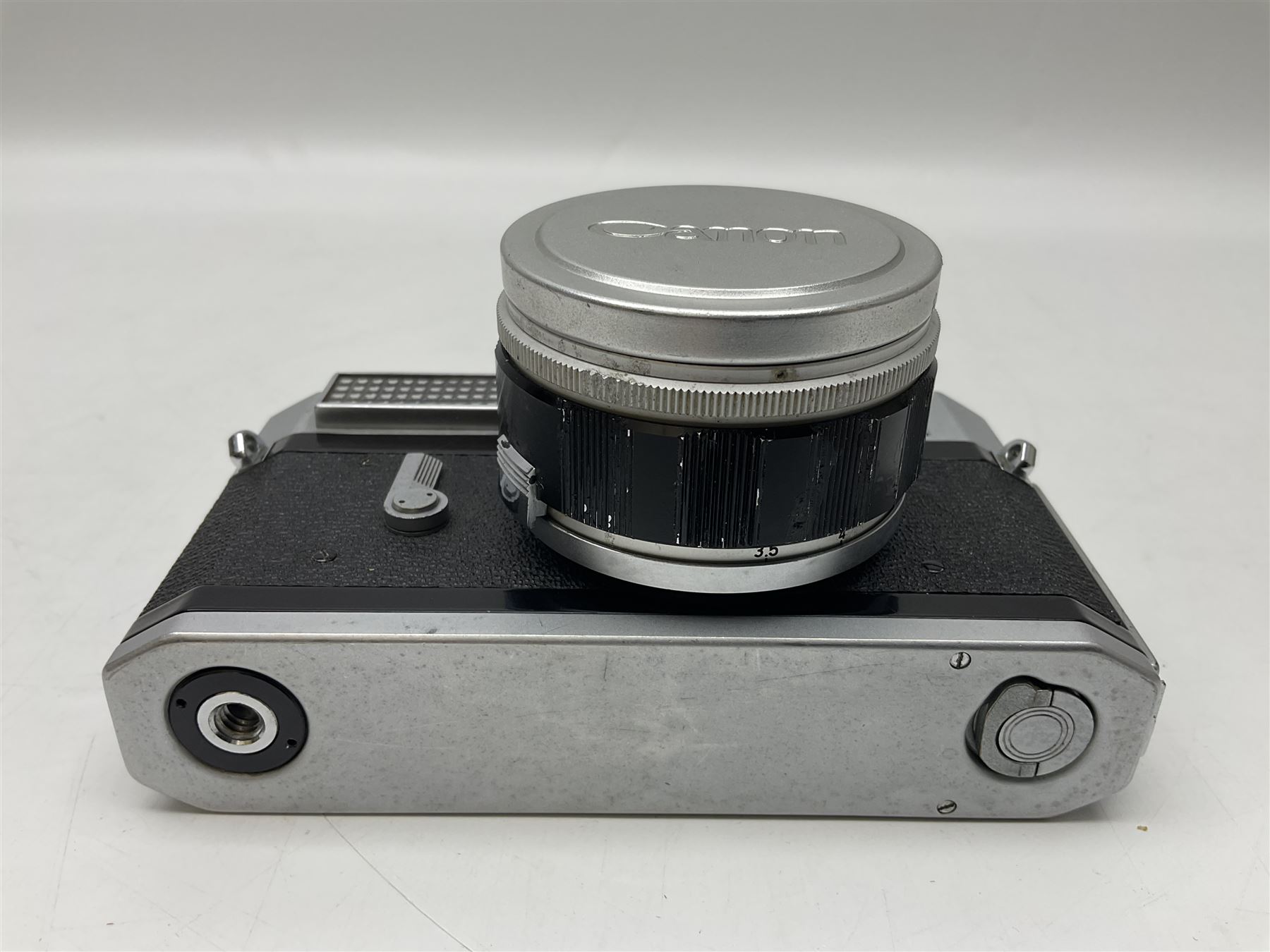 Canon 7 camera body, serial no. 807468, with 'Canon LTM/L39 50mm 1:1.2' lens, serial no. 39250