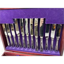 Arthur Price cased canteen of stainless steel cutlery (56) 