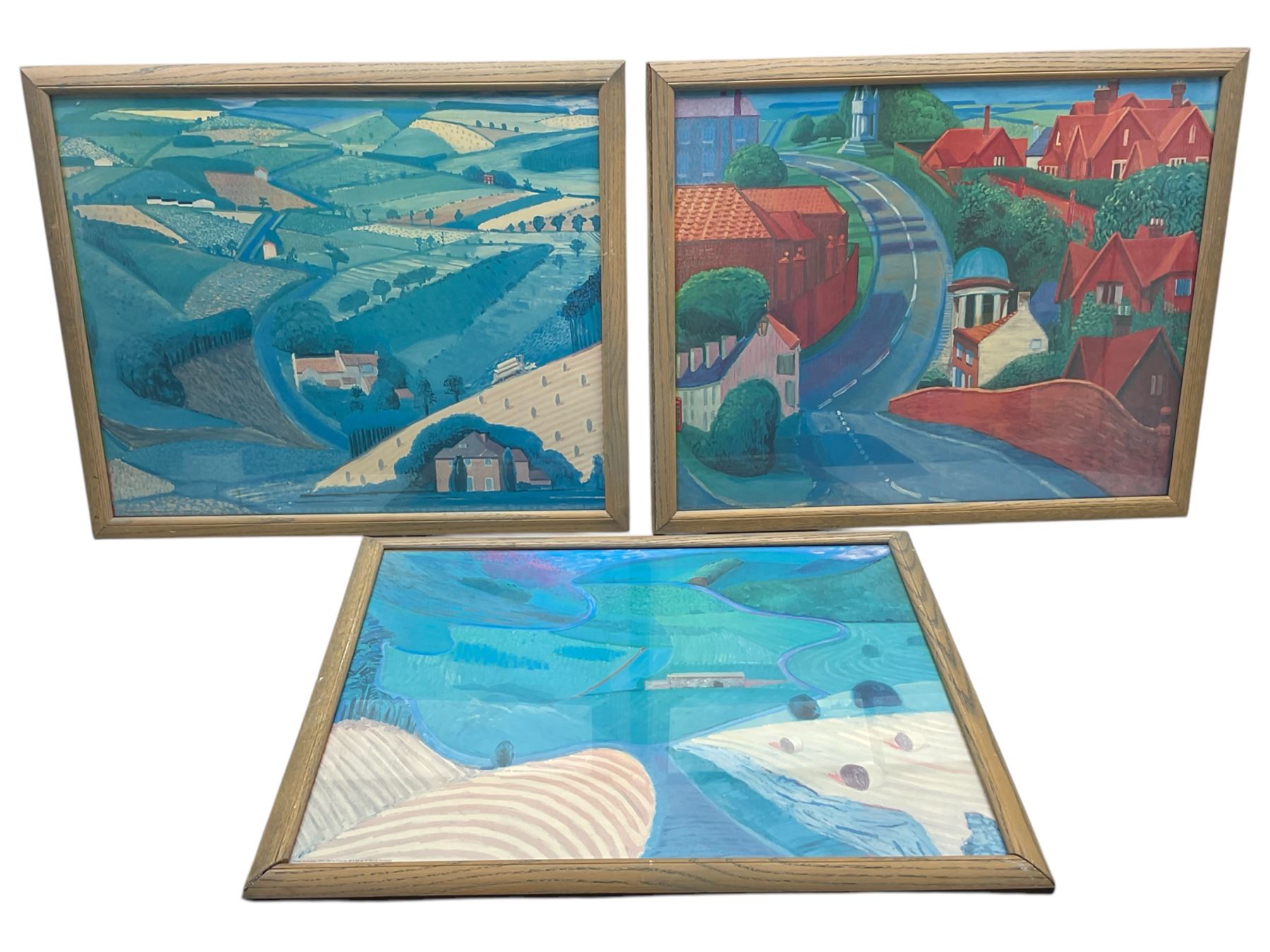 Three prints after David Hockney (British 1937-), 50cm x 60cm (3)