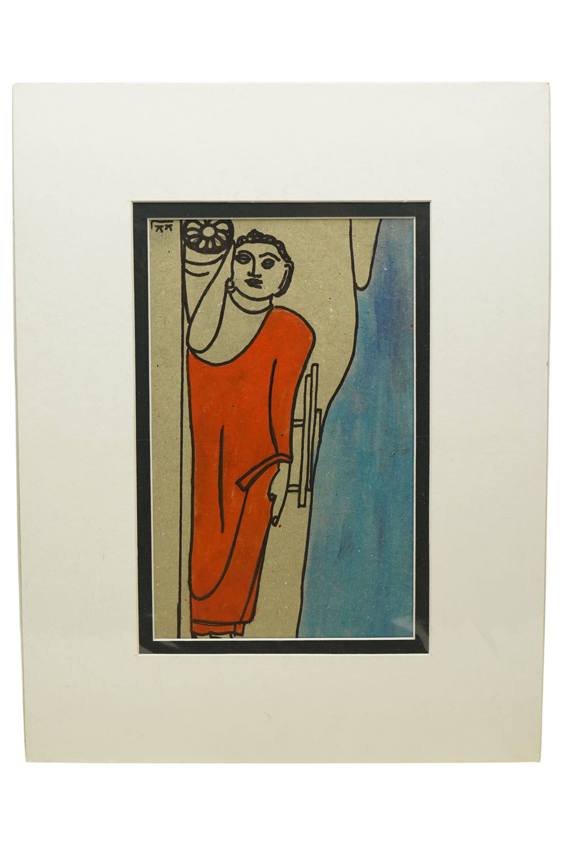 L K Karunaratne (Sri Lankan 1932-2013): Reclining Buddha, acrylic and ink on card signed with monogram 18cm x 29cm (unframed)
Notes: L. K. Karunaratne was a respected Sri Lankan artist and a key figure in heritage conservation, known for his detailed studies of Buddhist architecture, Kandyan-period traditions, and archaeological sites
