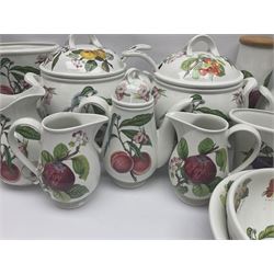 Three Portmeirion soup tureens with covers and ladles, together with vases, large bowls and other Portmeirion items