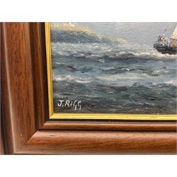 Jack Rigg (British 1927-2023): 'SS Malcolm Miller' and 'Fishing Boat Returning to Anstruther Harbour', pair oils on canvas board signed 19cm x 24cm (2)