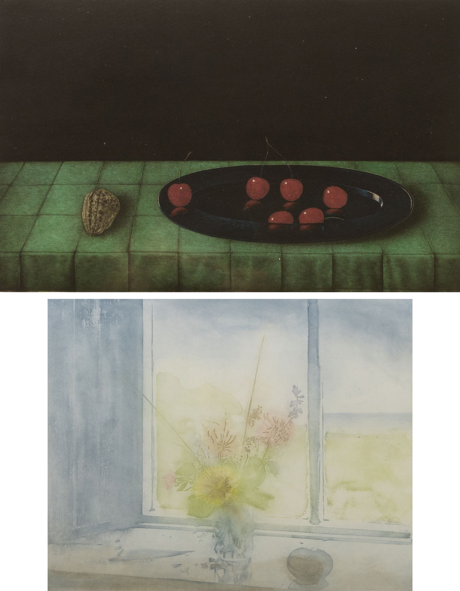 Tomoe Yokoi (Japanese 1942-): Cherries and Walnut | Paintings