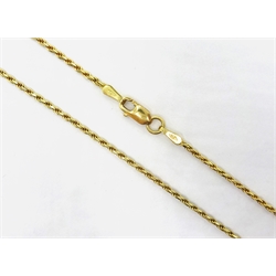  18ct gold Singapore chain necklace stamped 750 approx 5.2gm  