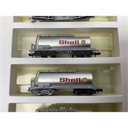 Trix Minitrix 'N' gauge - No.11418 Zugpack SBB 150Jahre six-car tank wagon set; boxed