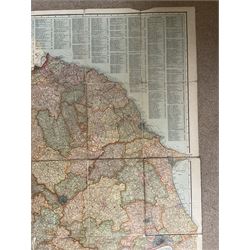  ‘Scarborough’s Map of Yorkshire’ published by ‘The Scarborough Map Company’, H104cm W93cm