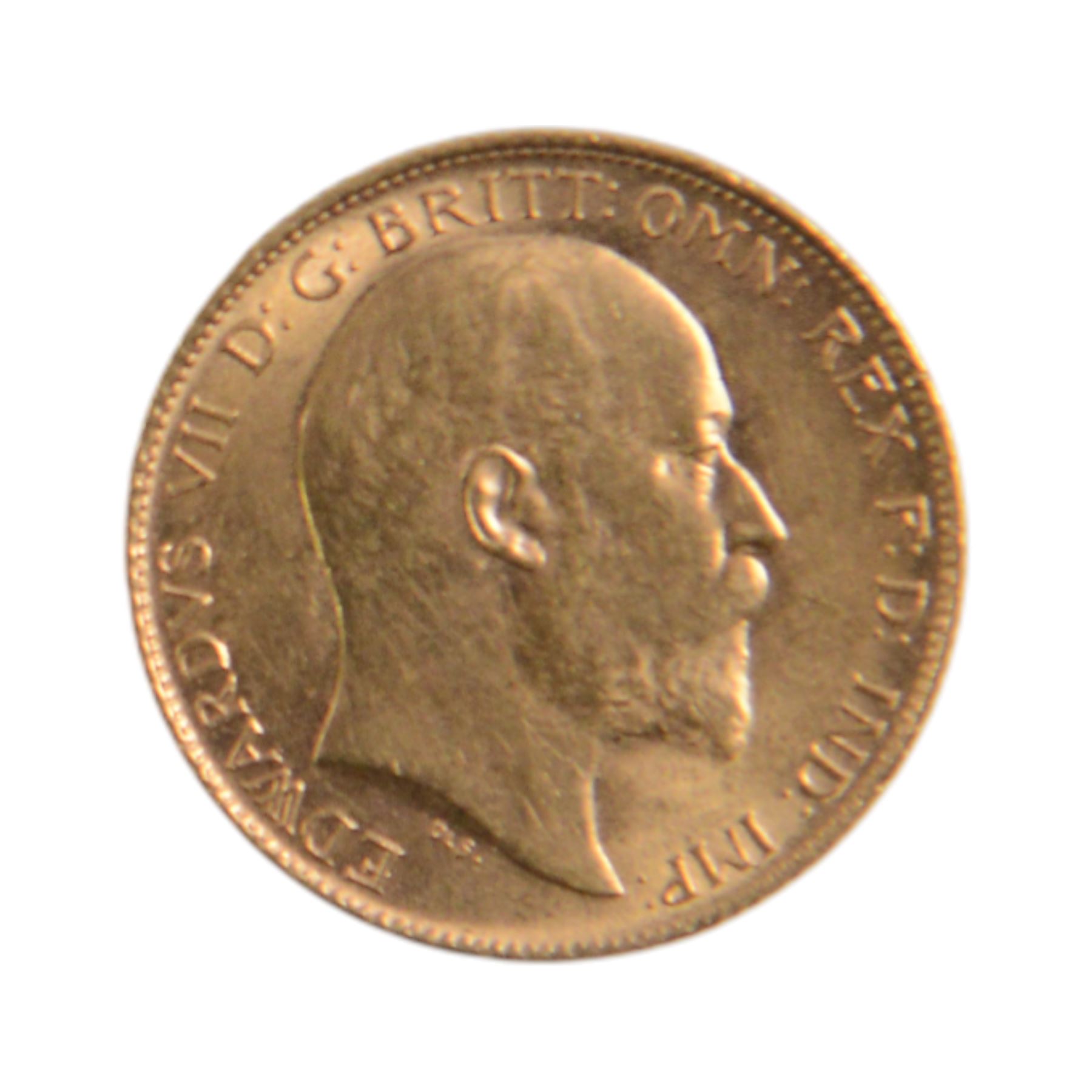 King Edward VII 1910 gold half sovereign coin