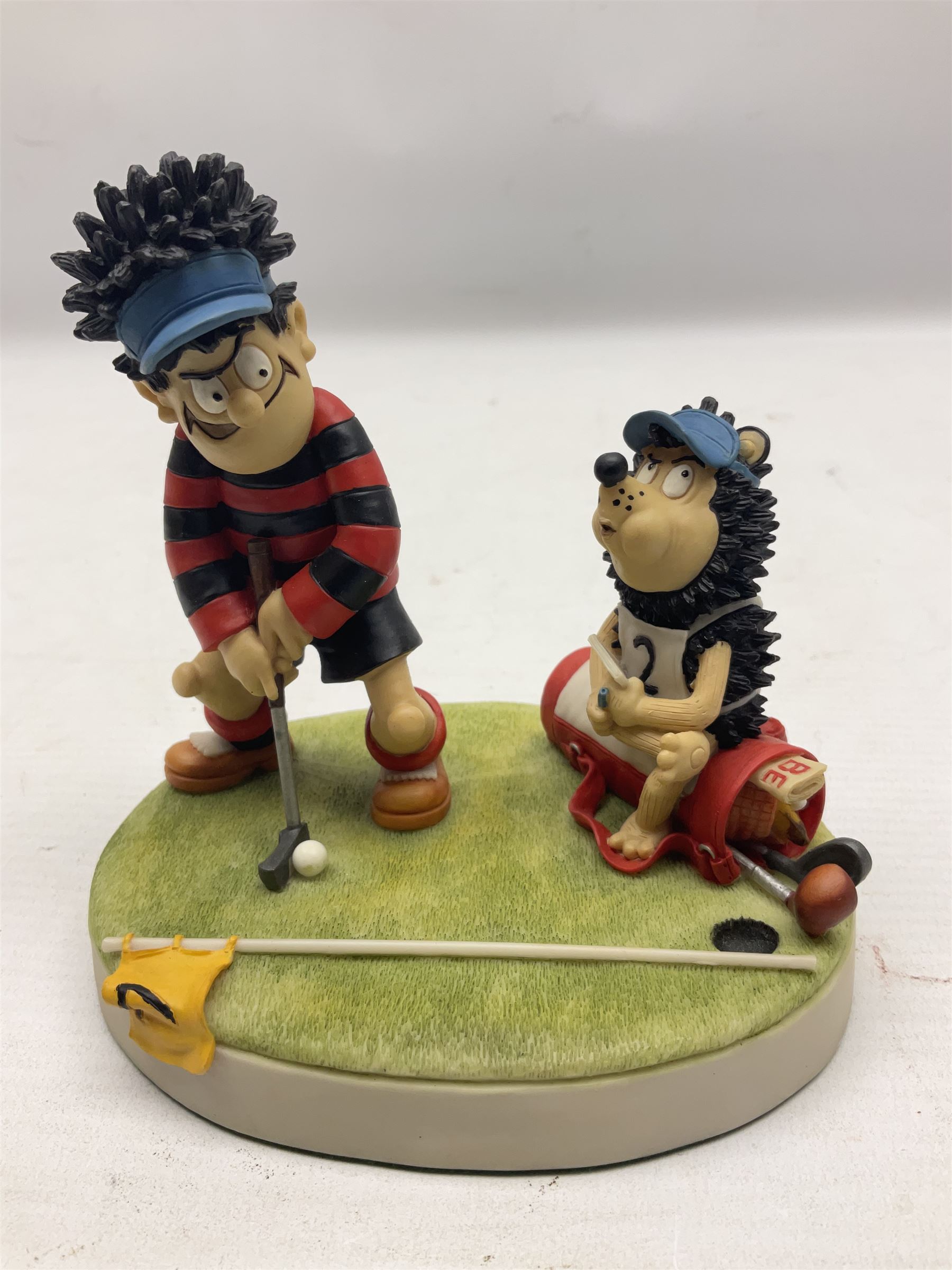 Fourteen Robert Harrop figures from the Beano Dandy collection, comprising Minnie the Minx BD04, Danny BD10, Biffo the Bear BD19, Spotty BD16, Smiffy BD09, Oops! BDS01, Little Plum BD27, Wilfrid BD15, Danny BD10, Winston BD17, 'Erbert BD14, Gnasher BD02, Beryl the Peril BD05 and Desperate Dan BD03, all with boxes