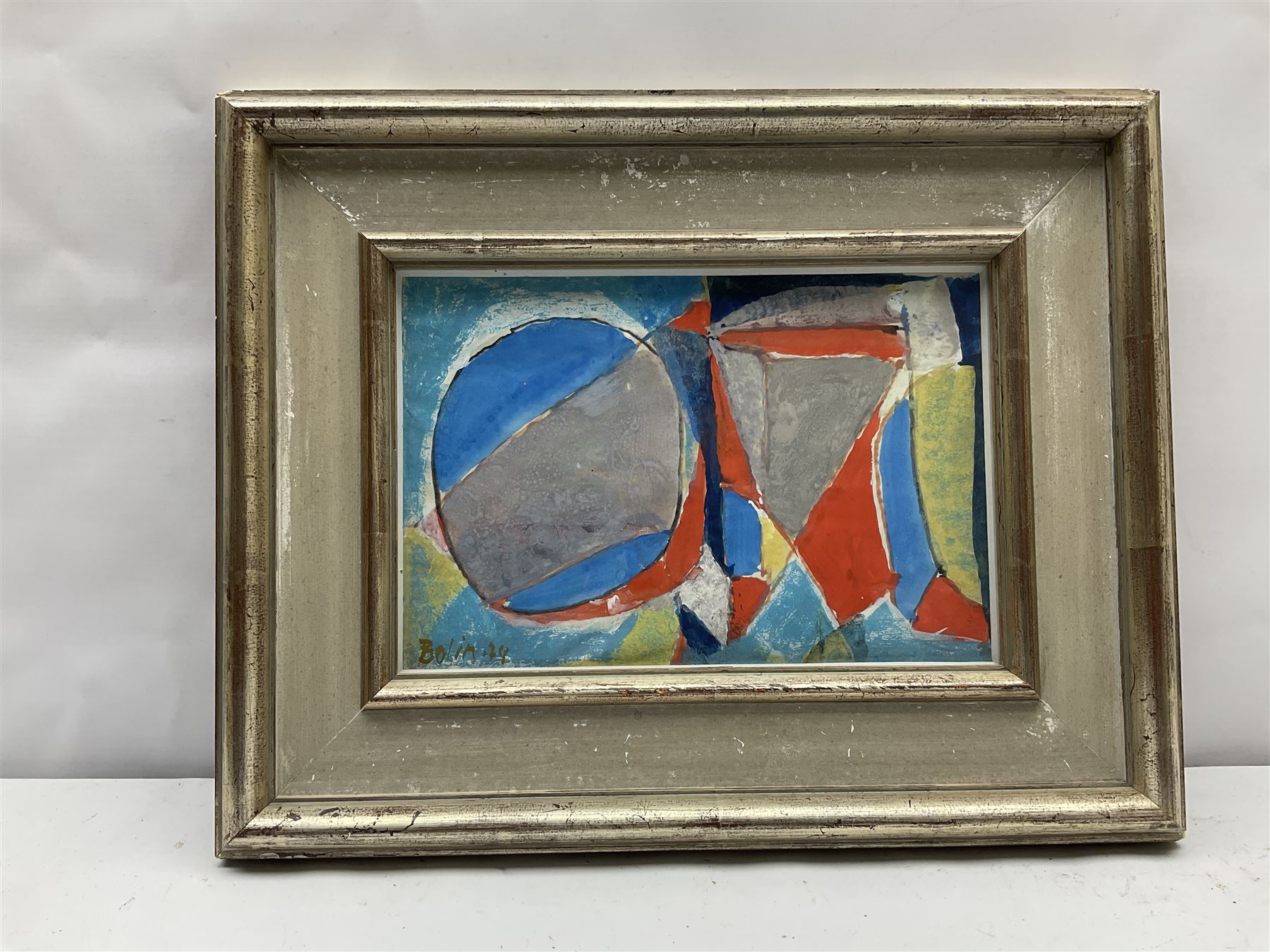 Gustav Bolin (Swedish 1920-1999): Abstract Composition, gouache signed and dated '74, 18cm x 26cm