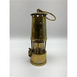 Brass Miners Safety Lamp by the Protector Lamp and Lighting Company H26cm