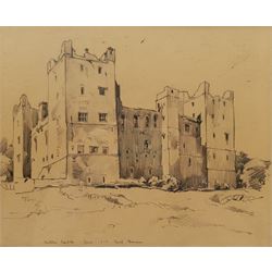 Fred Lawson (British 1888-1968): 'Bolton Castle', pencil signed titled and dated June 1936, 26cm x 31cm