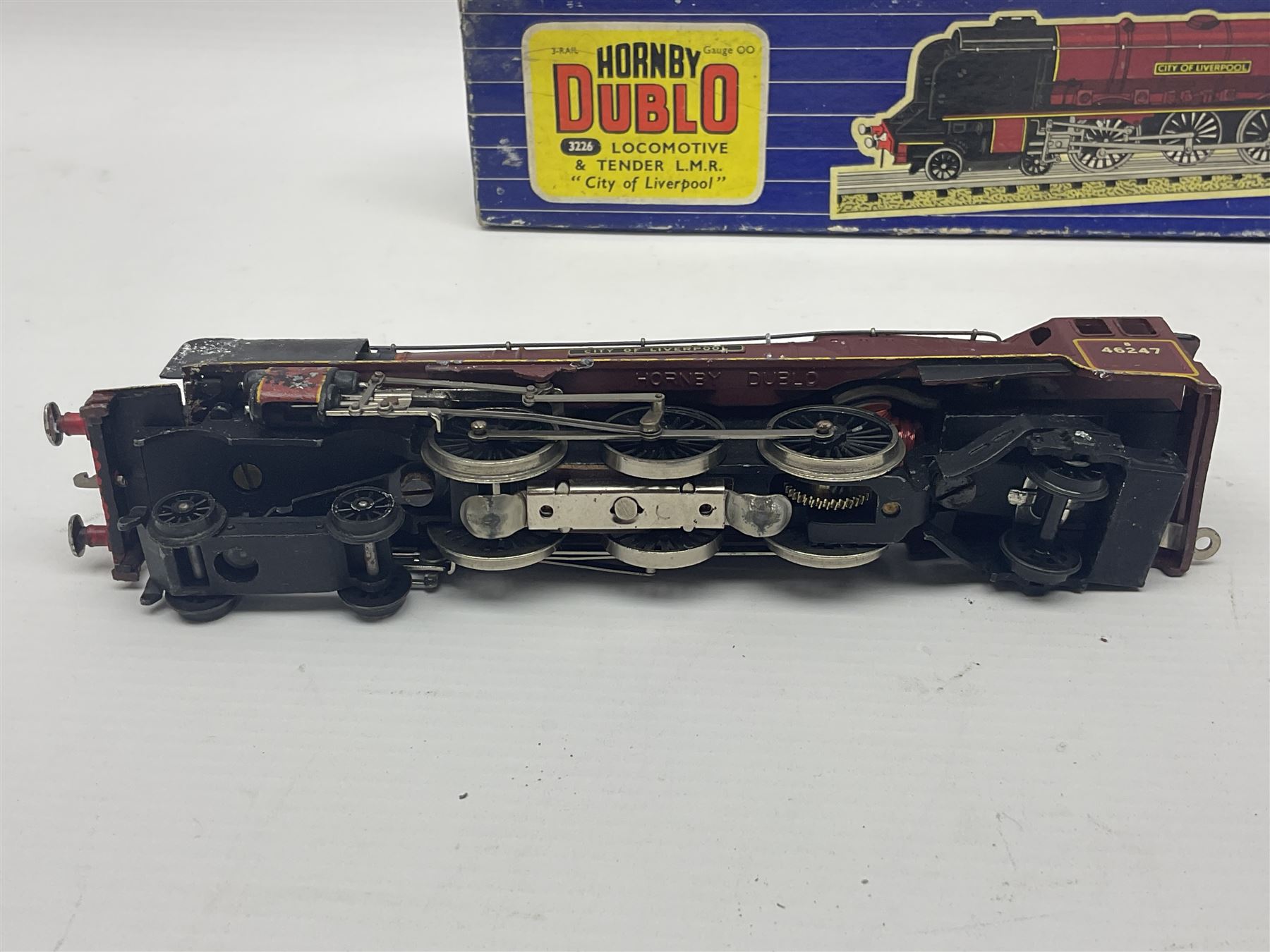 Hornby Dublo - 3-rail LMR Duchess Class 4-6-2 locomotive ‘City of Liverpool’ no. 46247 in BR maroon, with tender; in original blue box with instructions 