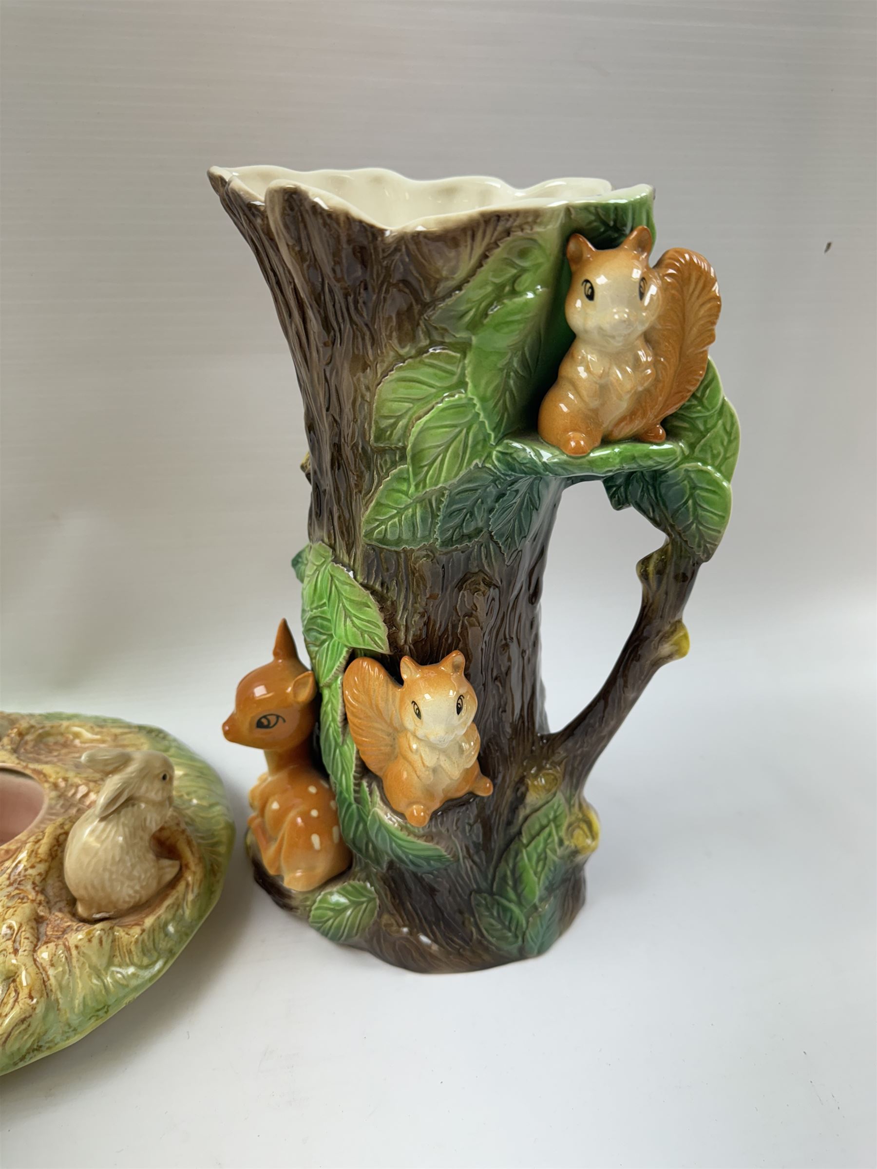 Collection of Sylvac, including posy vase, jug and dog figure, together with a Hornsea Fauna jug