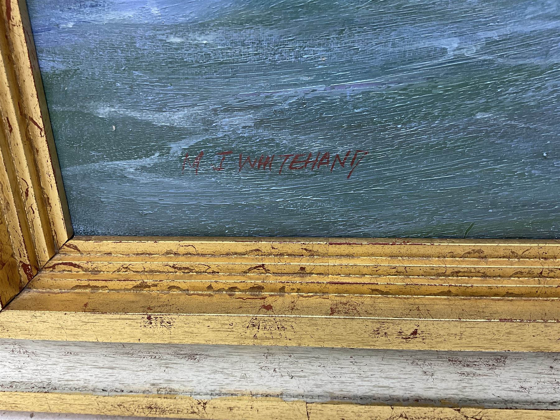 Michael J Whitehand (British 1941-): Yachts Passing the Buoy, oil on canvas signed 100cm x 125cm 
Provenance: private collection, purchased David Duggleby Ltd 16th March 2009 Lot 123