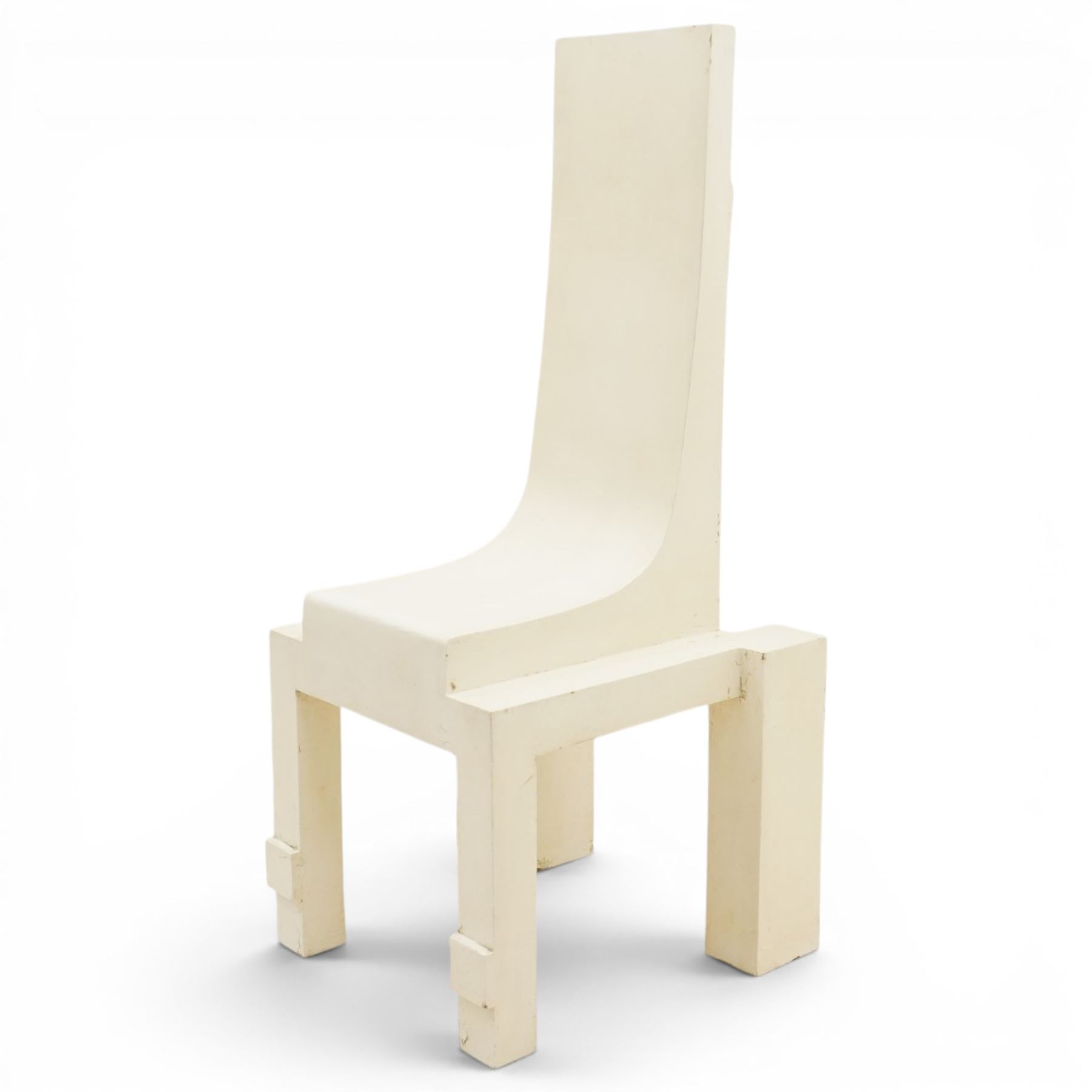 Robert Clatworthy RA (British 1928-2015): 'Chair', cast fibreglass resin sculpture in white finish, W58cm D58cm H128cm
Provenance: Illustrated on page 120 of the artist's catalogue raisonne; gifted directly by the artist to the vendor's partner