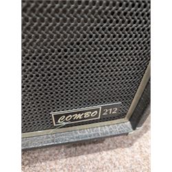 HH Electronics IC-100 combo 212 guitar amplifier, on casters with cover H65cm