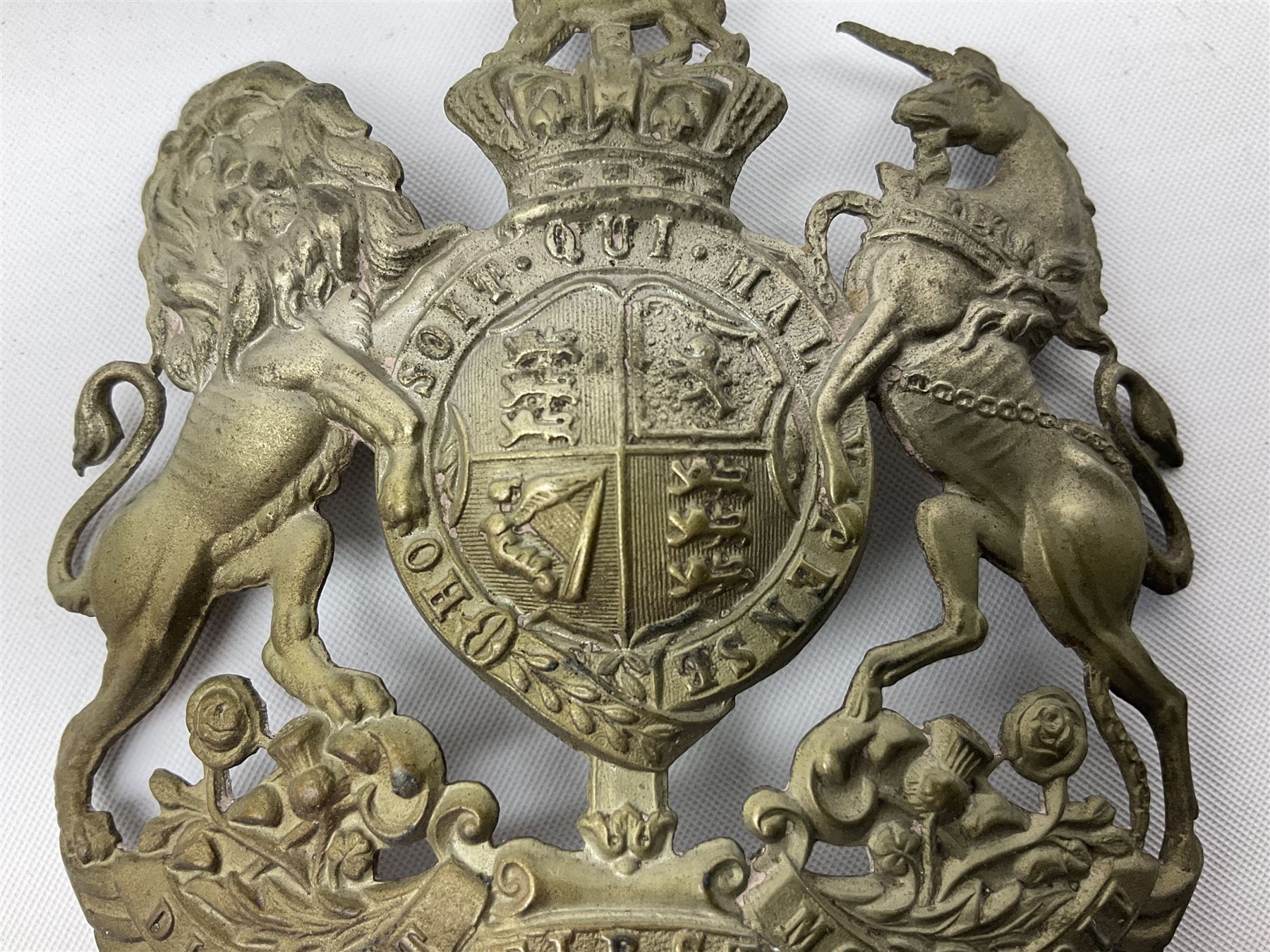 First East York Artillery Victorian helmet plate, 8cm x 10cm