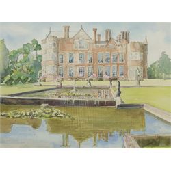Penny Wicks (British 1949-): 'Burton Agnes Hall', watercolour signed, titled verso 31cm x 42cm