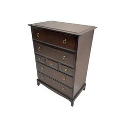 Stag Minstrel - mahogany seven drawer chest