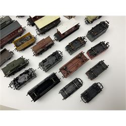 '00' gauge - nine boxed and thirty-six unboxed wagons including kit-built, Bachmann, Dapol, Hornby, Mainline etc (45)