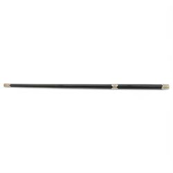 Victorian ebonised wooden conductors baton, with silver caps and collar, the silver collar engraved E. Robinson 30th Nov 1879, L51cm