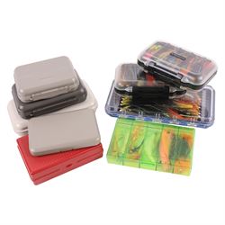Collection of fly fishing lures, of various size and design, in nine fly cases
