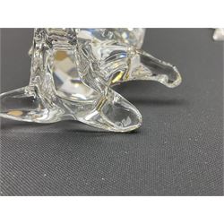 Swarovski Crystal animals, to include sheep, pigs, antelope, cockeral and hen, chicks, Pegasus, owls, giraffe, etc, together with Swarovski Crystal dancer, Isadora