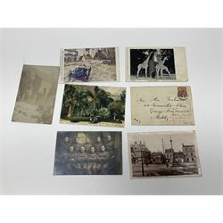 Two albums of early 20th century postcards, greetings cards, photographs, etc 