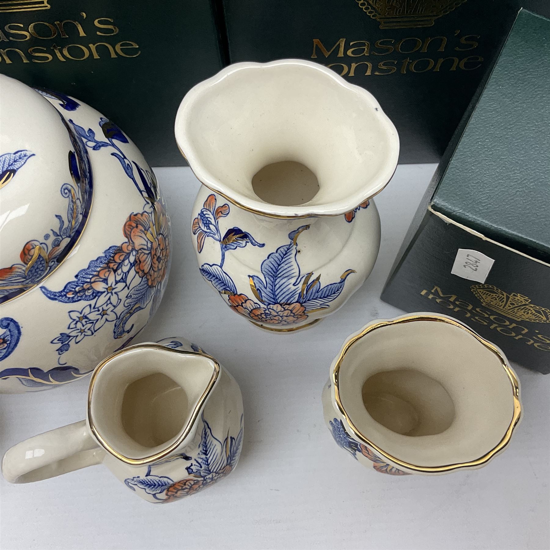 Masons Ironstone Cathay pattern ceramics, including vases, jugs, trinket boxes and trinket dishes, many in original boxes