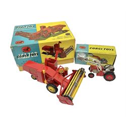 Corgi - Massey-Ferguson 780 Combine Harvester no.1111 and Corgi Massey-Ferguson 65 Tractor with Shovel no.53; both in original boxes 