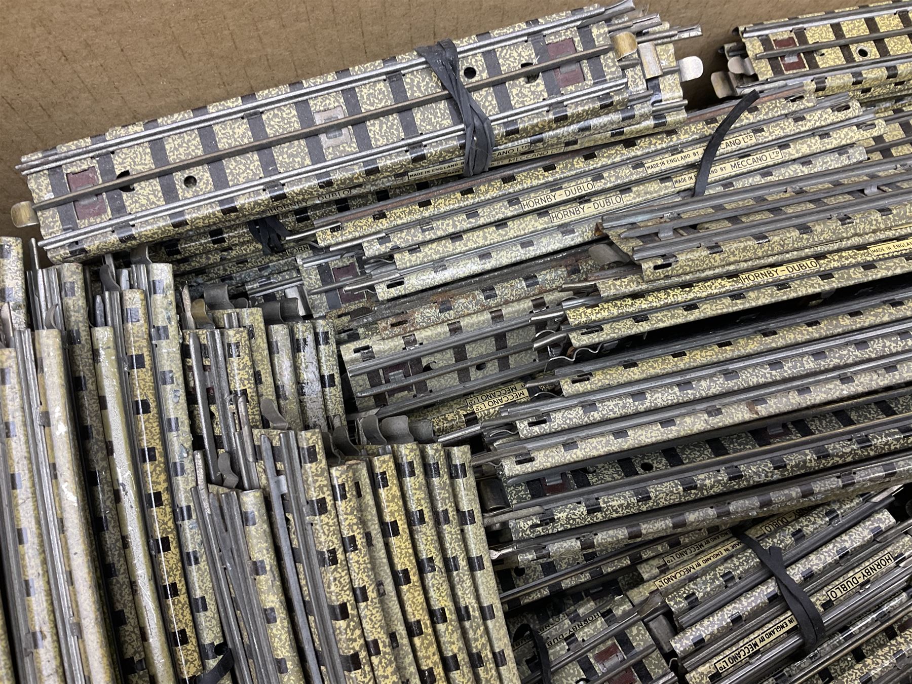 Hornby Dublo - large quantity of three-rail track including various length straights and curves etc; all unboxed