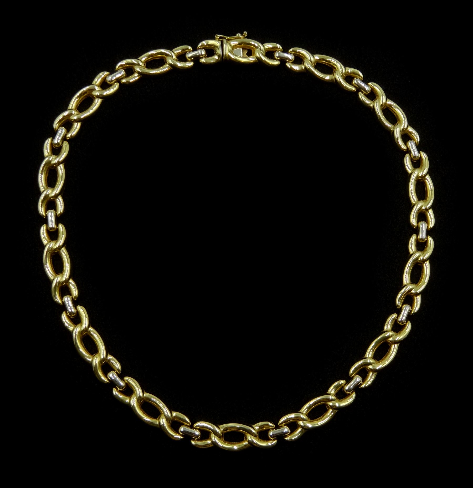 18ct gold cable link necklace, Birmingham import marks 1993, approx 34.3gm