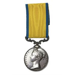 Victoria Baltic Medal 1854-55, unnamed, with ribbon