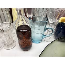 Denby coffee pot, together with Hornsea sugar shaker, glassware and other collectables 