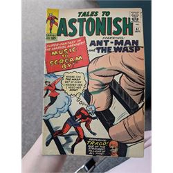 Twelve Marvel Silver Age 'Tales to Astonish' comic books, spanning years 1962-1964, comprising issues #28, #36, #37, #38, #42, #45 x 2, #47, #48 x 2, #49 and #51