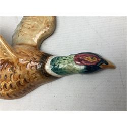 Set of three Beswick pheasant graduated wall plaques, comprising no 661/1, 661/2 and 661/3, largest L30cm