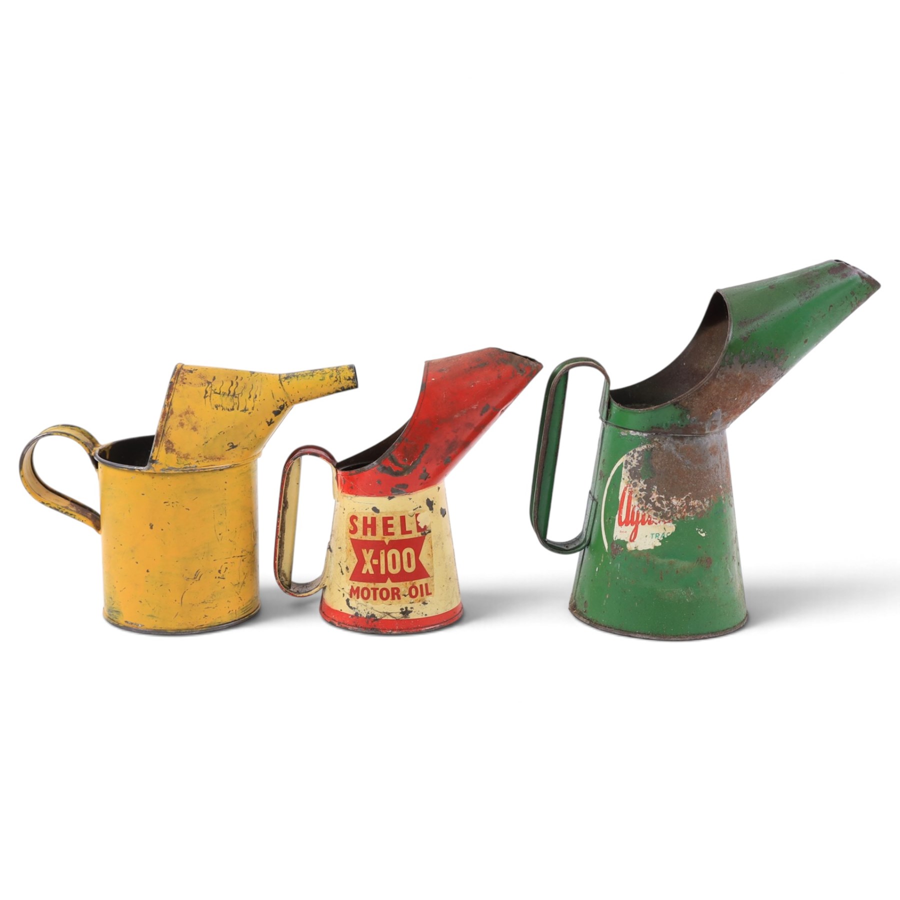 Clarington Highways lamp, together with a bialaddin lamp and three oil jugs