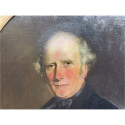 Mrs Richard Hardey (Hannah Maria Hudson) (Hull 1815-1865): George Earle (1782-1863) and Mary Foster - Half Length Portraits, pair oval oils on canvas, the latter signed and dated 1854 verso 74cm x 62cm (2) 

Notes: Hannah Maria Hudson, daughter of Wesleyan Minister Revd. Benjamin Brook Hudson and his wife Hannah, was born in Dumfries in 1815, but soon moved to Barrow upon Humber where her father was a minister. She married Mr Richard Hardey (1816-1889) on 23rd April 1840 and the couple moved to Hull. Hannah worked as a talented, if relatively unknown, portrait painter, working under the name of 'Mrs Richard Hardey'. Sadly, Hannah developed breast cancer and died in January 1865, while Richard went on to work as a successful portrait photographer. 

George Earle Jnr was the son of George Earle Snr (1748-1827), who migrated to Hull c.1777 and established himself as a stonemason, architect and speculative builder, and Mary Hargrave, daughter of stone mason and carver-gilder, Jeremiah Hargrave. George Jnr. married Mary Foster at St Mary's Church, Sculcoates on 19th February 1811, and, alongside his brother Thomas, established a business as Hull merchants who were, for a time, the town's leading importers of slate, stone, and Italian marble. In the 1851 census, he is listed as a 'Merchant, Ship Owner & Cement Manufacturer'. George Jnr's nephews Charles Foster Earle (1819-1870) and William Joel Earle (1824-1871) would go on to found C and W Earle (Earle's Shipbuilding) in 1845, having bought the Junction Foundry from James Livingston who built the first iron steam packet in 1831.