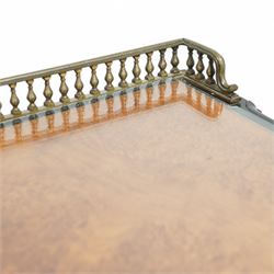 Victorian amboyna and ebonised credenza with glass top, the freeze fitted with two Wedgewood plaques and brass beading above crossbanded arched glazed mirror door flanked by two glazed cabinet doors with two removable glass shelves between four gilt brass reeded floral columns, supported on bun style feet