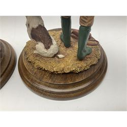 Four Country Artists figures, comprising Shooting figure group by K.Sherwin, Gun dog figure group, First Brace - Labrador and First Brace - Springer, largest H35cm 