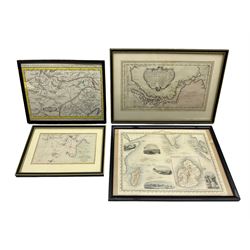 Jacques Nicolas Bellin (French 1703-1772): 'Carte de la Tartarie Occidentale' - Map of Western Tartary, engraved map with hand-colour pub. Abbe Prevost (1697-1763), ‘Histoire Generale des Voyages', Paris c.1749, 23cm x 31cm; 
'Carte Reduite Du Detroit De Magellan' - Reduced Map Of The Strait Of Magellan, engraved map with hand colour pub. 1764, 20cm x 35cm; 
John Rapkin (British 1813-1899): 'Islands in the Indian Ocean', steel engraved map with hand colour, with illustrations by H Winkles, pub. John Tallis (1817-1876), London 1851, 26cm x 34cm; 
'Chart of the Strait of Sunda, by WM Kellar, Master of HM Ship Belliqueux, under the direction of George Byng Esq Captain in March 1811', engraved sea chart with hand colour 13cm x 21cm (4)