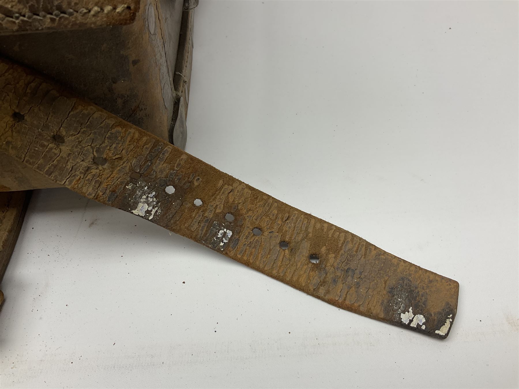 19th century leather suitcase, with brass plaque to cover engraved 'C R F Lutwidge Esq', the pink silk and white kid leather interior with pouch and edging impressed with gilt lettering reading 'By Appointment of Prince of Wales J W Allen 37 Strand Maker Prize Medal Awarded', H21cm, W73cm, Notes: Charles R. Fletcher Lutwidge, was mayor of Tunbridge Wells between 1895-1898, and again between 1901-1902