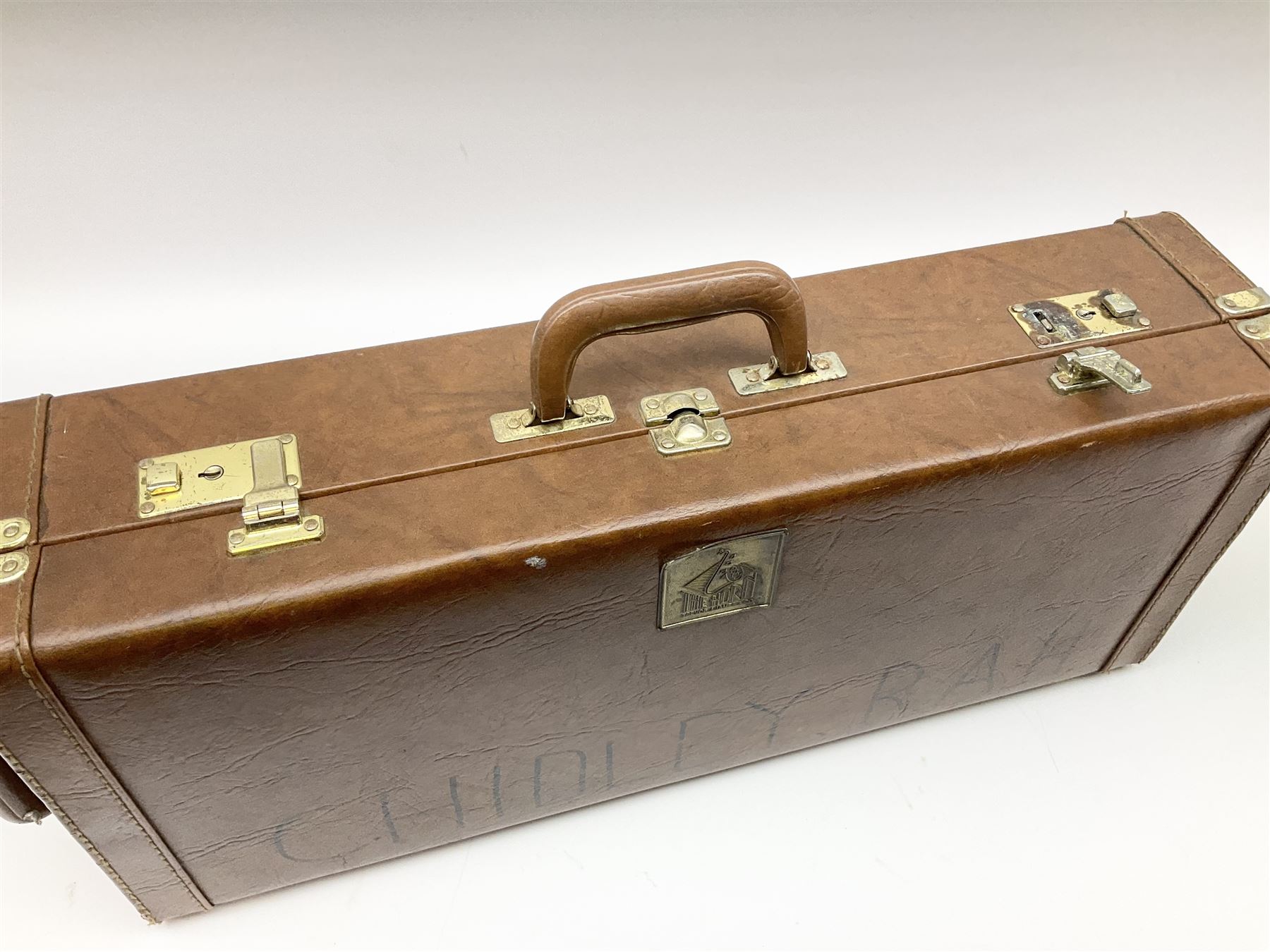 Trevor J. James & Co. 'The Horn' brass alto saxophone, serial no.T04498, H68cm in fitted carrying case