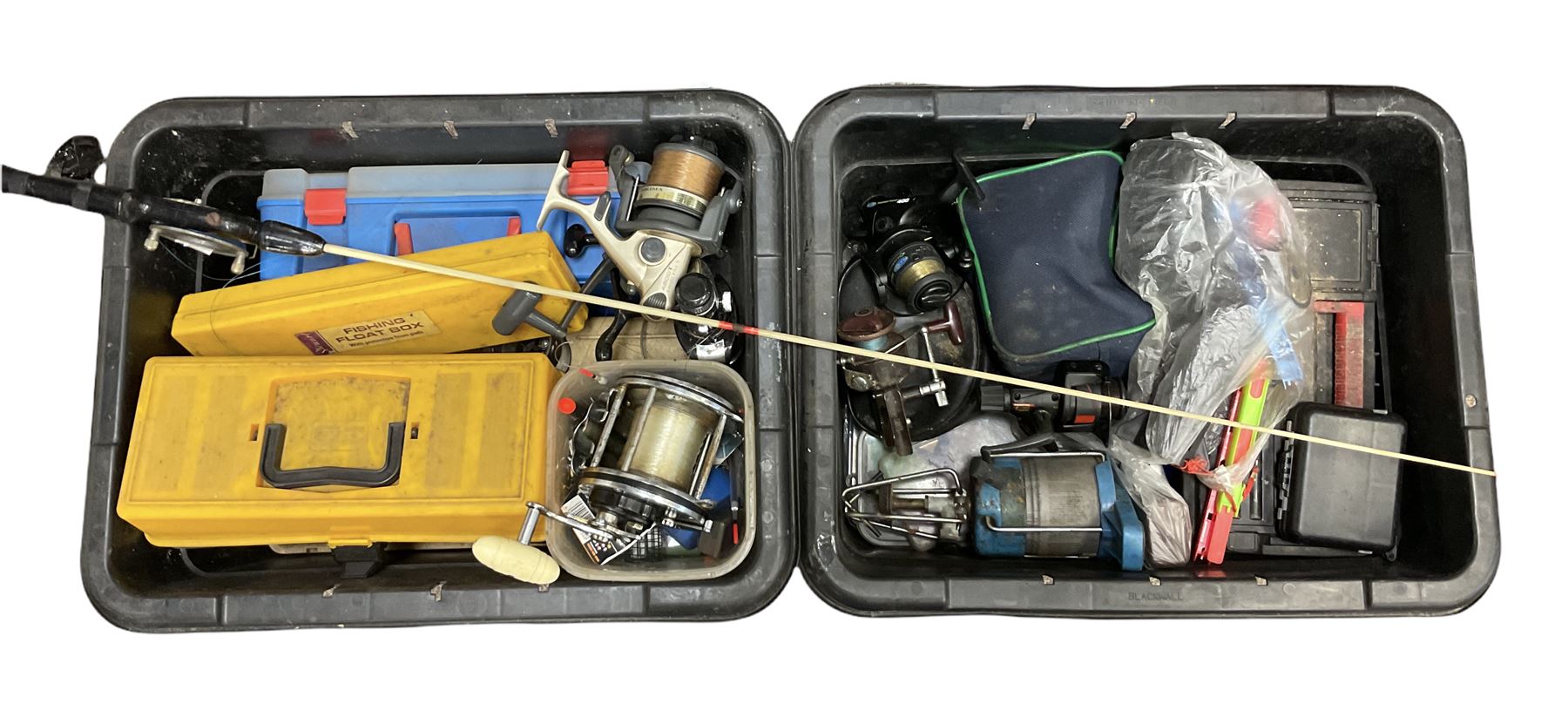 Quantity of fishing tackle including various reels, floats, line