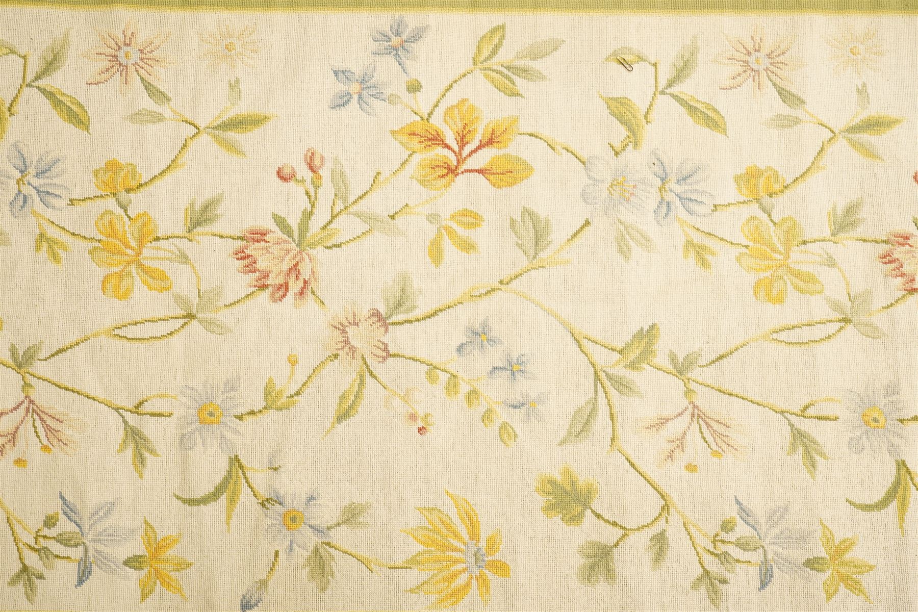 Two tapestries (Green 155cm, 91cm, 180cm, 125cm)