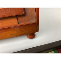 Bagatelle board and Harrods backgammon set in case